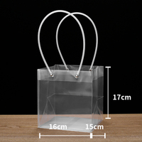 Sac à main transparent en PP, recyclable, à fond carré, avec impression offset pour l'emballage de cadeaux de vacances