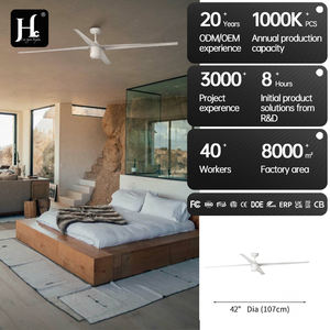 Ventilador de Techo Moderno con Luz Decorativa para Sala de Estar, 52 Pulgadas, 4 Aspas de Madera Contrachapada, con Luz y Control Remoto - Product Image 6