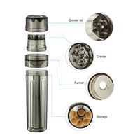 Entonnoir multifonctionnel en plastique, broyeur à cigarettes intégré, machine à broyer, trompette, rangement pour rouleaux