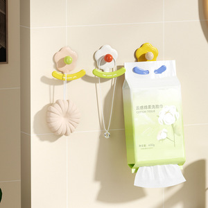 Macaron Cloud No Drill <b>Hooks</b> Flower Shape Strong Adhesive Wall Mounted Bathroom <b>Kitchen</b> Storage <b>Hooks</b> Punch Free Load Bearing - Product Image 3