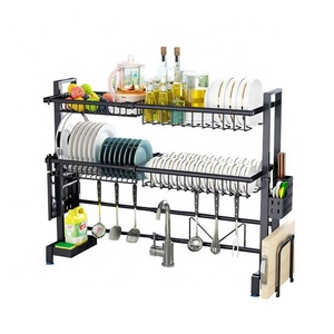 Kitchen Over The Sink Black Storage Holder Rack Dish Drainer Drying Rack