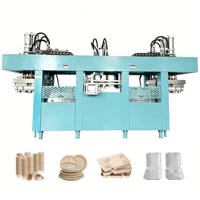 Machine semi-automatique de pliage de papier pour assiettes, gobelets et plateaux en pulpe de bagasse de canne à sucre biodégradable avec composants à engrenages