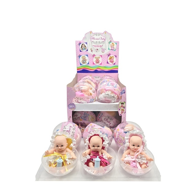 Cute Mini Silicone Doll 3d Eye Lifelike Reborn Vinyl Baby Doll With Bottle