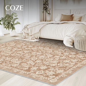 <span class=keywords><strong>Tappeto</strong></span> in Stile Retrò Francese <span class=keywords><strong>Rosso</strong></span> <span class=keywords><strong>Beige</strong></span> con Stampa Floreale Persiana, Ecologico <span class=keywords><strong>e</strong></span> Adatto agli Animali Domestici, per Soggiorno, Camera da Letto <span class=keywords><strong>e</strong></span> Comodino - Product Image 3