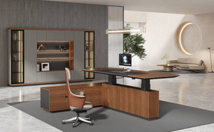 <span class=keywords><strong>Escritorio</strong></span> Ejecutivo Eléctrico en Forma de L con Doble Motor, Estilo Italiano, Grado E0, <span class=keywords><strong>Escritorio</strong></span> <span class=keywords><strong>Blanco</strong></span> para Computadora, Silla Cómoda para Gerentes - Product Image 2