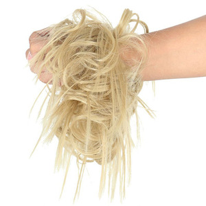 Xinran — <span class=keywords><strong>Chignon</strong></span> élastique synthétique, Extensions capillaires pour queue de cheval, chevelure crépue et bouclée pour femmes, vente en gros - Product Image 4