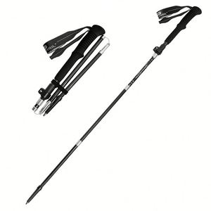 Foldable Carbon Fiber Trekking Pole with Outer <b>Lock</b>, <b>Portable</b> & Adjustable, Perfect for Men's Travel Custom - Product Image 1