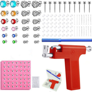 Ensemble de clous d'oreille punk en zircon coloré Gaby, clous d'oreille, pistolet de perçage, outil de perçage corporel pour oreilles, nez, <span class=keywords><strong>nombril</strong></span> - Product Image 6