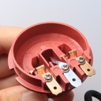 Ensemble de bouilloire électrique rouge chaud Contrôle de la température Interrupteur à vapeur Interrupteur à bouton-poussoir Raccords en trois pièces en plastique avec connecteur inclus