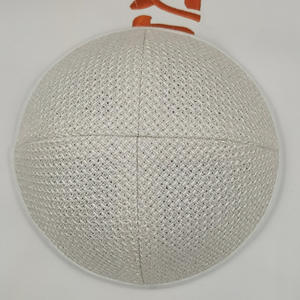 Vente en gros de Yarmulka Kippot en lin blanc personnalisé mariage israélien français tradition juive pour le cyclisme sports de plage scènes de pêche - Product Image 4