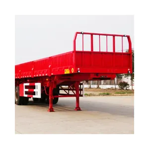 China 40 Ton 50 Ton Caminhão 3 4 eixos basculante lateral e semi-reboques de reboque traseiro reboque basculante de trator