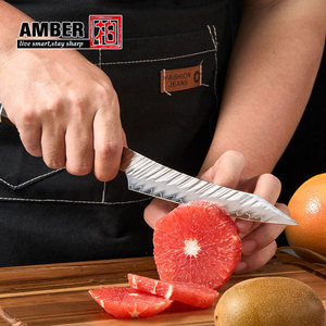 Nuovo coltello da cucina VG10 lama in acciaio ad alto tenore di carbonio forgiato manico in legno coltelli piccoli da cucina coltello per filetto giapponese personalizzato - Product Image 4