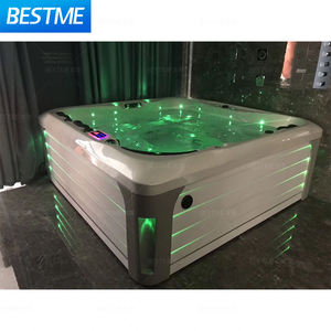 <span class=keywords><strong>Spa</strong></span> autoportant moderne de luxe avec jets de massage Baignoire à remous extérieure et égouttoir inclus pour les hôtels - Product Image 3