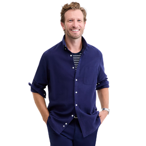 Chemise décontractée pour homme, 100% coton, respirante, séchage rapide, manches longues, fournisseur OEM ODM - Product Image 1