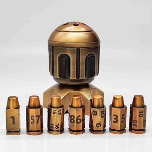 Cyberpunk Rocket 8PCS Noir Rotatif Balle Dés Ensemble Polyédrique Spinning RPG DND Dés En Métal Avec Boîte Gratuite - Product Image 5