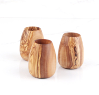 ArtisRaw Porte-cure-dents en bois d'olivier méditerranéen, imitation antique, artisanat rustique, style vintage, élégance artisanale, art