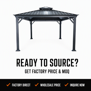 Gazebo STOCK DISPONIBLE <span class=keywords><strong>Mini</strong></span> Quantité 1 Pièce 3x3m Extérieur Double Toit Luxe <span class=keywords><strong>Bois</strong></span> Massif Gazebo Patio Jardin Villa Écran - Product Image 3
