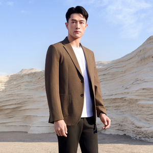 Men's Business Suit Jacket Thin Breathable Slim Fit <b>Work</b> Wear <b>Light</b> Luxury Spring Summer - Product Image 2