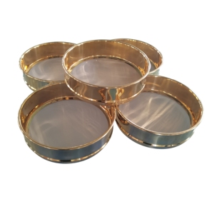 Tamis de laboratoire en cuivre/acier inoxydable de 1, 2, 5, 10, 20, 50, 63, 90, 100, 200, 250, 300, 400, 500 microns, tamis de test standard - Product Image 1