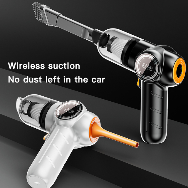 Wholesale 2 1 Portable Mini Car Vacuum Cleaner 5000Pa 60W 3000mAh USB Rechargeable Handheld ABS PC CE Certified 108ml Dust