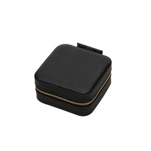 Boîte à bijoux portable en cuir PU pour femmes et filles, organiseur de boucles d'oreilles, boîte à bijoux de voyage, boîte cadeau - Product Image 3
