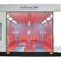 Cabine de peinture automobile à chauffage infrarouge écologique avec une puissance de 42 kW, une tension de 380 V, un éclairage LED, des ventilateurs centrifuges et un filtre environnemental