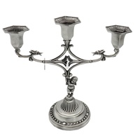 Chandelier religieux de 24 cm en métal anodisé argenté, artisanat d'angle, croix orthodoxe catholique, décoration d'autel religieux, cadeau