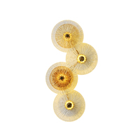 Luz LED de pared de lujo de Arte de diseñador para fondo de sofá de escalera de sala de estar; cuerpo de lámpara de hierro creativo