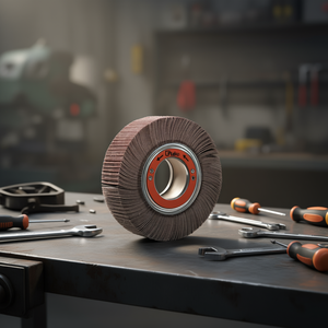 Disco Abrasivo de Tela con Solapa de Corindón 165x50x54 mm con Orificio, Grano 80 - Product Image 3