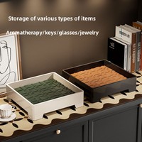 Plateau de rangement en plastique pour clés et bijoux, organisateur d'entrée, décoration d'intérieur, porte-clés pour console, support de rangement pour clés