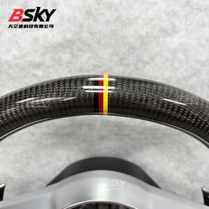 Volant en fibre de carbone véritable pour <span class=keywords><strong>Porsche</strong></span> Panamera Cayenne Macan Taycan Cayman Boxster Carrera 911 918 958 981 987 996 997 - Product Image 3