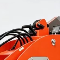 Mini-chargeuse sur chenilles compacte à essence équipée d'accessoires, adaptée aux travaux de construction et au manutention de matériaux