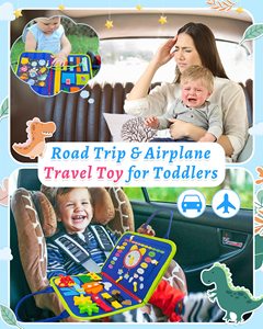 ของเล่นเสริมพัฒนาการแบบมอนเตสซอรี่ บอร์ดกิจกรรมผ้าแบบพกพาสำหรับเด็ก ของขวัญที่ดีที่สุดสำหรับเด็ก - Product Image 6