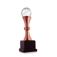 Ensemble de cadeaux en métal sur mesure, piliers de sablier 3d, trophée et récompenses en boule de cristal