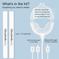 Glorysmile Set sistem pemutih gigi, menghubungkan USB-C lampu LED perangkat pemutih gigi sensitif
