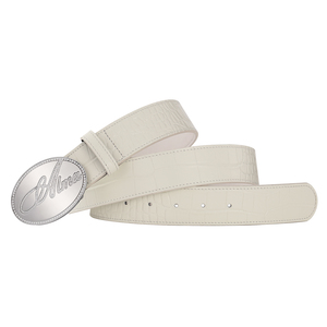 Custom Logo Alloy Plate <strong>Buckle</strong> With Rhinestone White Unisex Women <strong>Mens</strong> Luxury Genuine Leather <strong>Belts</strong> - Product Image 3