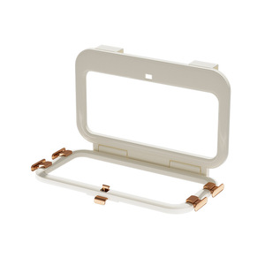 Foldable Wall Mounted Garbage Bag Holder Rectangle White <b>Plastic</b> Storage Bag Organizer For <b>Kitchen</b> Bathroom Space Saving - Product Image 3
