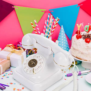 Decorazione di nozze telefono festa di compleanno raccogliere benedizioni antico Guestbook Euro classica Vintage registrazione di messaggi Audio - Product Image 2