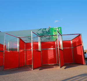 Sistem Kandang Anjing Mewah dari Baja Anti Karat 304 dengan Gerbang Kaca, Penutup Tombol, Pola Solid - Product Image 4