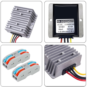 Con fusibile e connettore convertitore <span class=keywords><strong>DC</strong></span> da <span class=keywords><strong>24V</strong></span> a <span class=keywords><strong>12V</strong></span> 10A impermeabile Golf Cart Club accessori per auto - Product Image 2