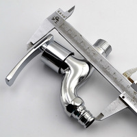 Robinet manuel à structure sphérique chromée en zinc forgé 1/2in de haute qualité pour machines à laver robinets à bille OEM personnalisés