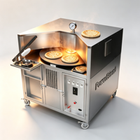 Four électrique tandoori avec moteur et table rotative automatique pour la cuisson du roti, du pain pita et des tortillas à usage commercial