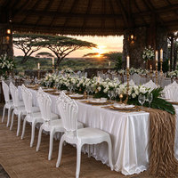Chaise Napoléon en plastique blanc, empilable, sculptée, pour mariage, banquet, hôtel, restaurant, événement (vente en gros)