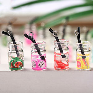 Abalorios de <span class=keywords><strong>Botella</strong></span> de Vidrio con Diseño de Bebidas de Frutas en 3D de Yiwu Wintop, Accesorios para Hacer Pendientes, Decoración - Product Image 1