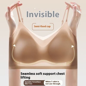 Áo ngực nâng ngực không gọng, chất liệu lụa đá siêu mỏng, liền mạch, che khuyết điểm, dành cho ngực nhỏ, kiểu dáng đẹp, không lộ bên trong. - Product Image 3