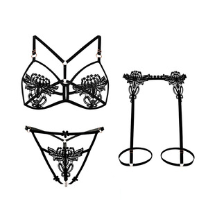 Sujetador transparente Tanga Ligas Cinturón Bordado Flor Conjunto de <span class=keywords><strong>ropa</strong></span> <span class=keywords><strong>interior</strong></span> extrema Floral <span class=keywords><strong>Muy</strong></span> caliente Lencería <span class=keywords><strong>sexy</strong></span> madura para <span class=keywords><strong>mujeres</strong></span> - Product Image 6