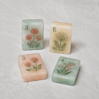 Tuiles de Mahjong en résine nacrée douce, gravées avec précision, pour Mahjong américain, pièces de jeu personnalisées pour mariage ou cadeau de pendaison de crémaillère