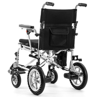 Fauteuil roulant électrique portable en alliage d'aluminium pliable, Baichen 14,8 kg, nouvelle version améliorée, ultra-léger, avec commande vocale intelligente