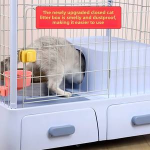 Simple Style Iron Double Door <strong>Cat</strong> Kennel Solid Pattern Eco-Friendly Indoor Pet <strong>Cage</strong> for Small Breeds-Made in China - Product Image 4