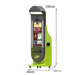 เครื่องถ่ายรูปอัตโนมัติ Big Head Sticker Machine พร้อม AI ถ่ายภาพอัจฉริยะ ออลอินวัน  แบบอินเทอร์แอคทีฟ รุ่น F05 สีเทา/ดำ สำหรับบันทึกภาพถ่ายบัตรประชาชน เพื่อความบันเทิง - Product Image 2